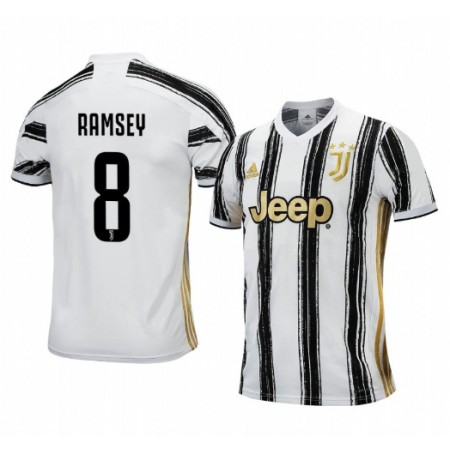 Billiga Fotbollströjor Juventus Aaron Ramsey 8 Hemma tröja 2020/21 Kortärmad